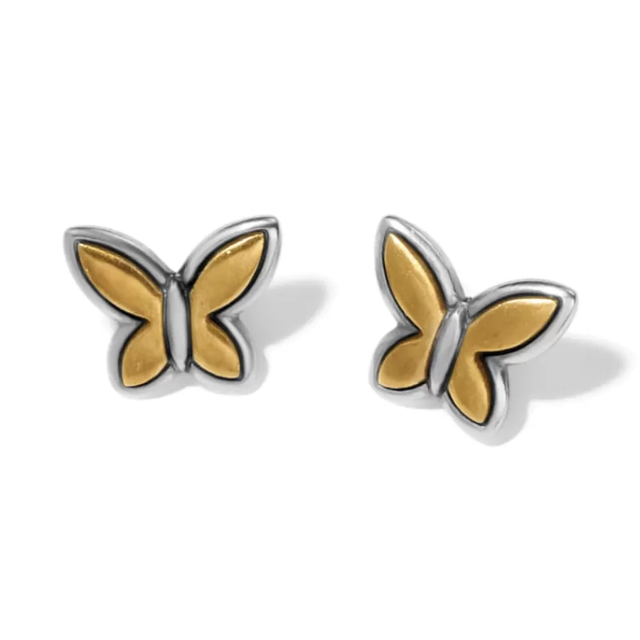 Earrings>Brighton Goldie Wings Mini Post Earrings Silver-Gold