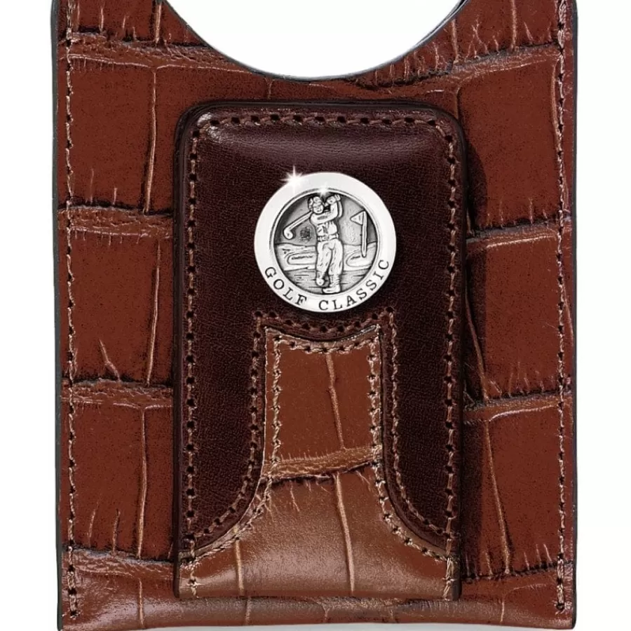 Men'S Belts & Wallets>Brighton Golf Croco Money Clip