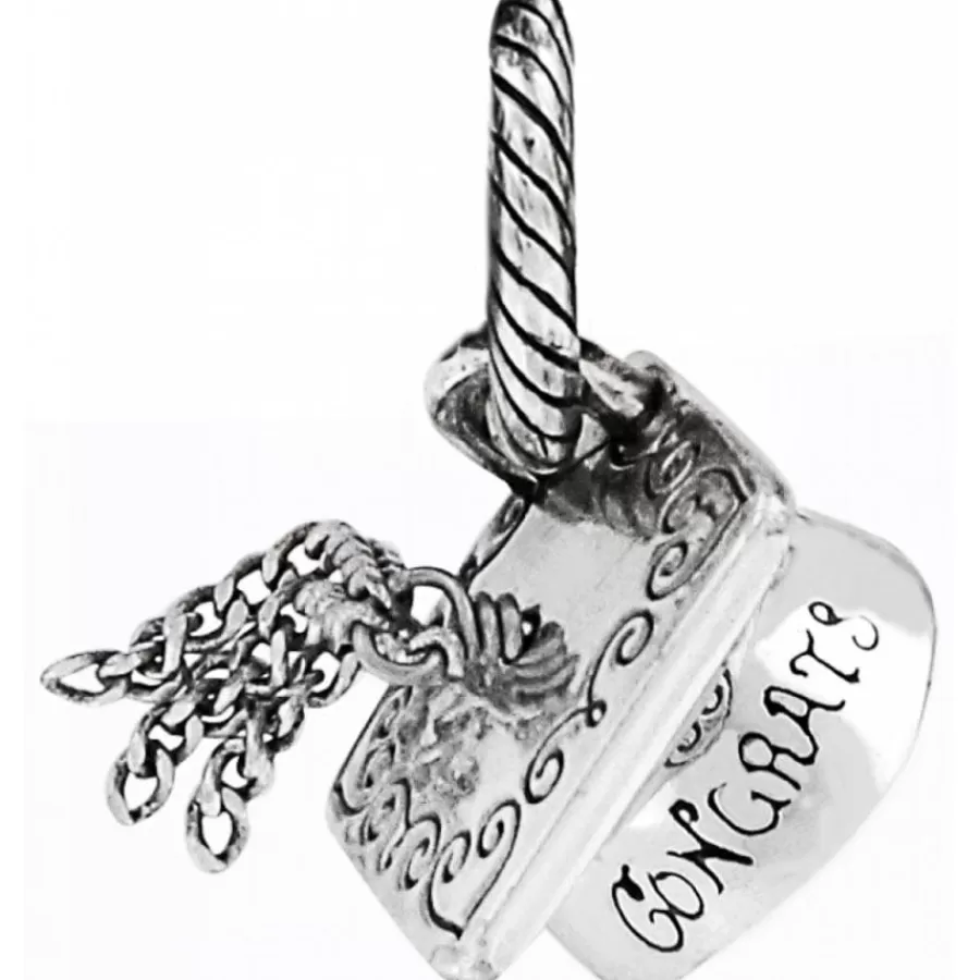 Charms>Brighton Graduation Cap Charm Silver