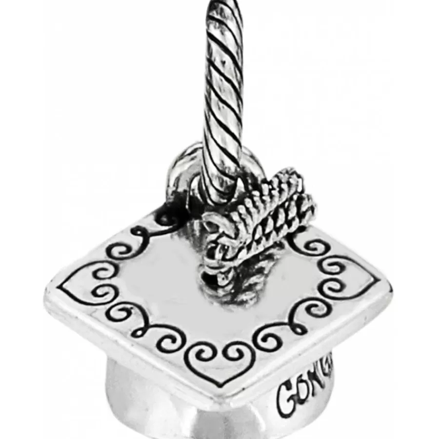 Charms>Brighton Graduation Cap Charm Silver