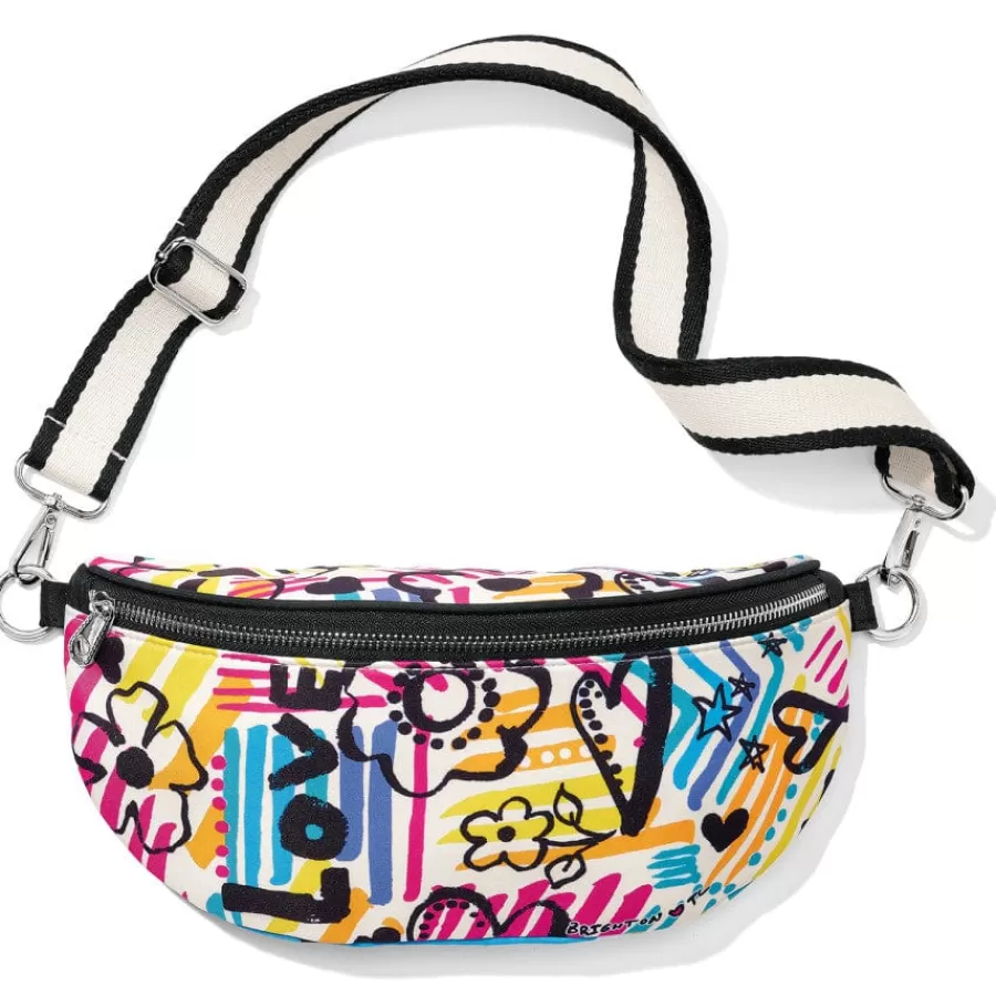 Luggage & Travel>Brighton Graffiti Love Cross Body Belt Bag Multi