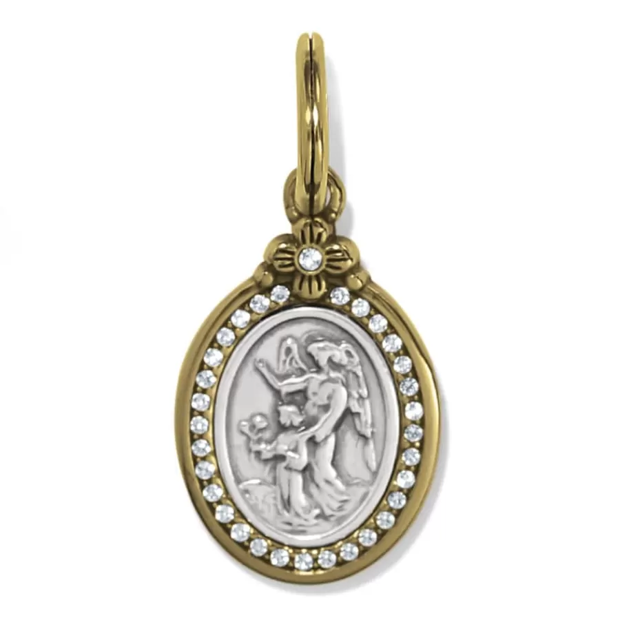 Charms>Brighton Guardian Angel Charm Silver-Gold