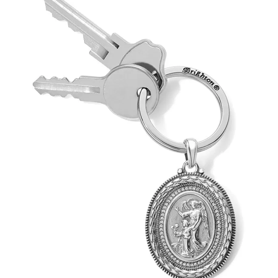 Key Fobs>Brighton Guardian Angel Key Fob Silver