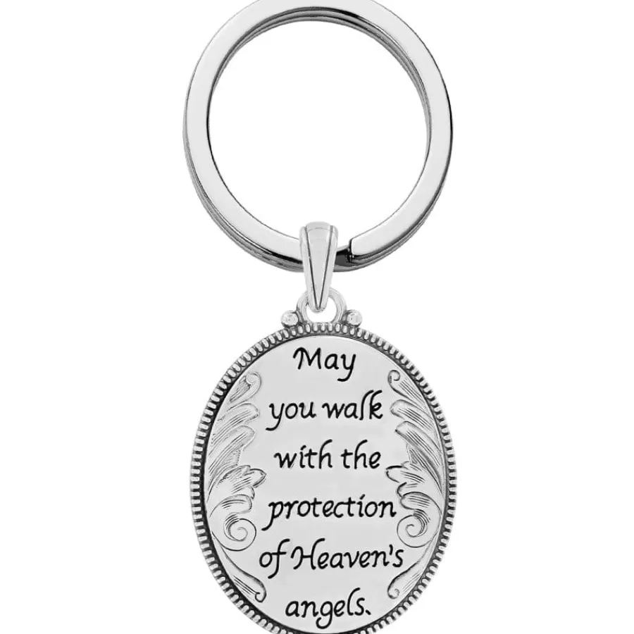 Key Fobs>Brighton Guardian Angel Key Fob Silver