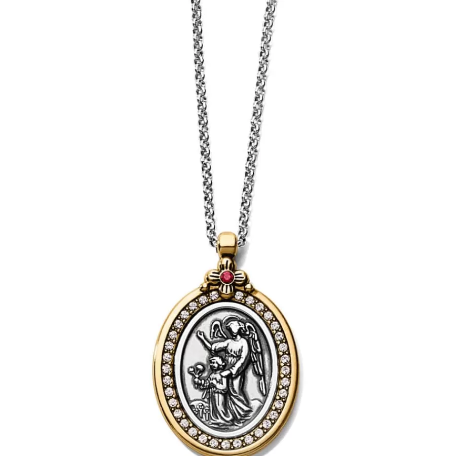 Necklaces>Brighton Guardian Angel Two-Tone Pendant Necklace Silver-Gold