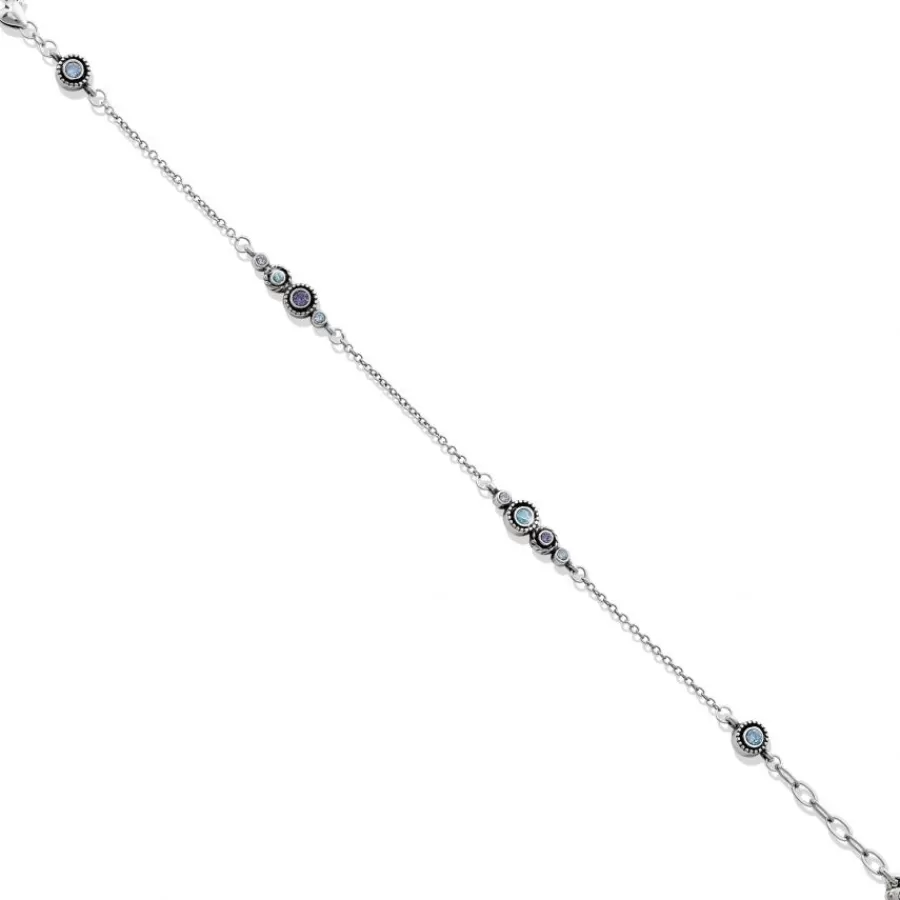 Anklets>Brighton Halo Anklet Silver-Tanzanite