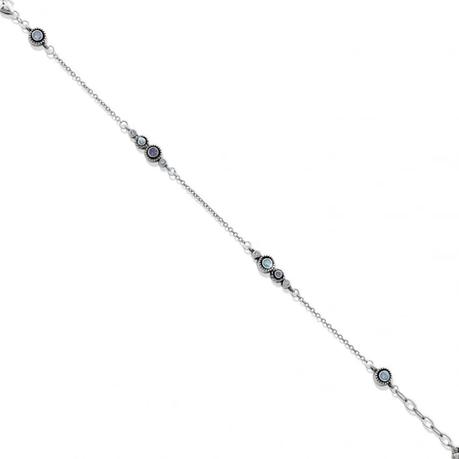 Anklets>Brighton Halo Anklet Silver-Tanzanite