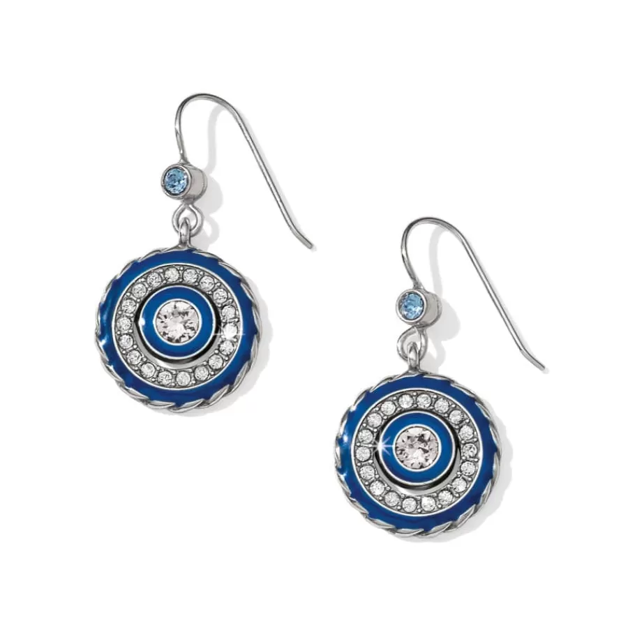 Earrings>Brighton Halo Eclipse French Wire Earrings Silver-Blue