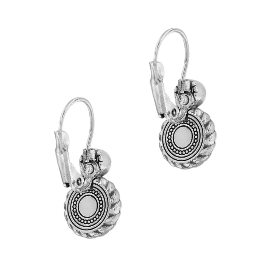 Earrings>Brighton Halo Eclipse Leverback Earrings Silver-Blue