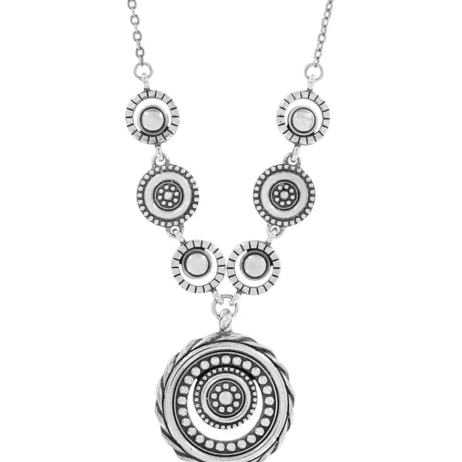 Necklaces>Brighton Halo Eclipse Necklace Silver-Blue