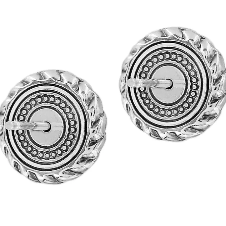 Earrings>Brighton Halo Eclipse Post Earrings Silver-Blue