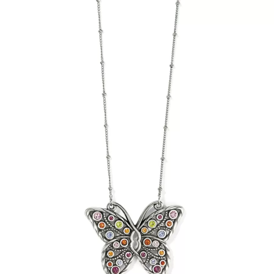 Necklaces>Brighton Halo Gems Monarch Necklace Silver-Multi