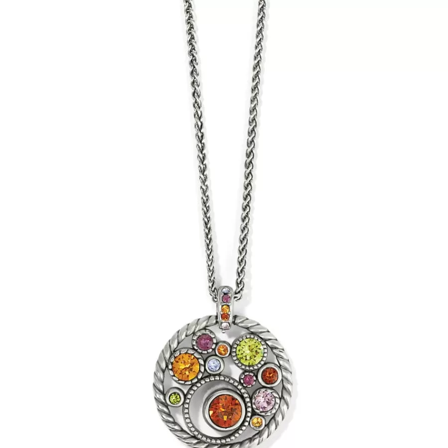 Necklaces>Brighton Halo Gems Necklace Silver-Multi