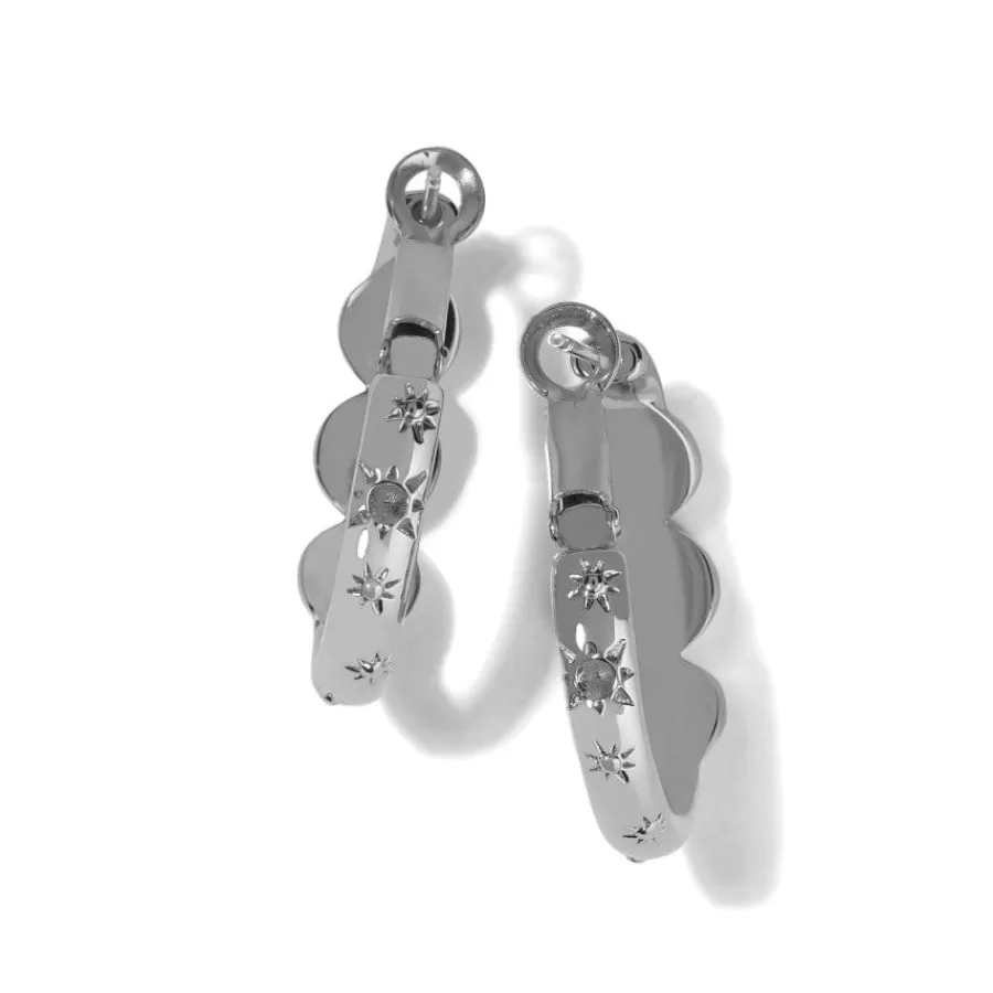 Earrings>Brighton Halo Gems Trio Hoop Earrings Silver-Multi