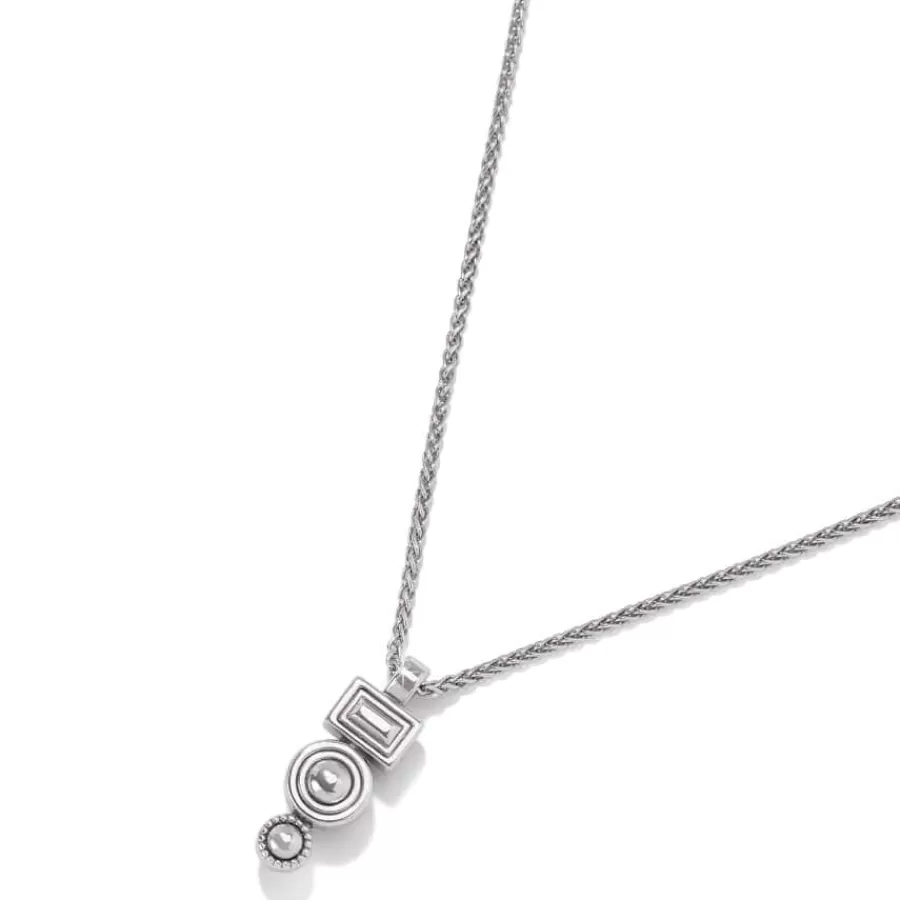 Necklaces>Brighton Halo Gleam Drop Necklace Silver-Multi