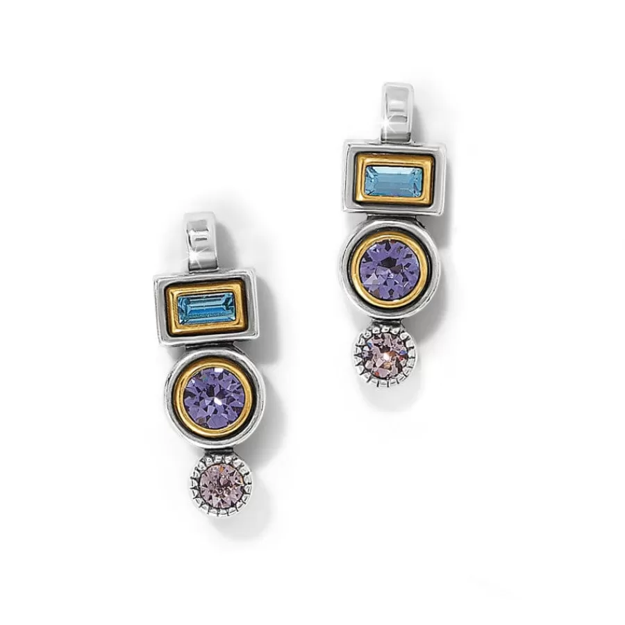 Earrings>Brighton Halo Gleam Drop Post Earrings Silver-Multi