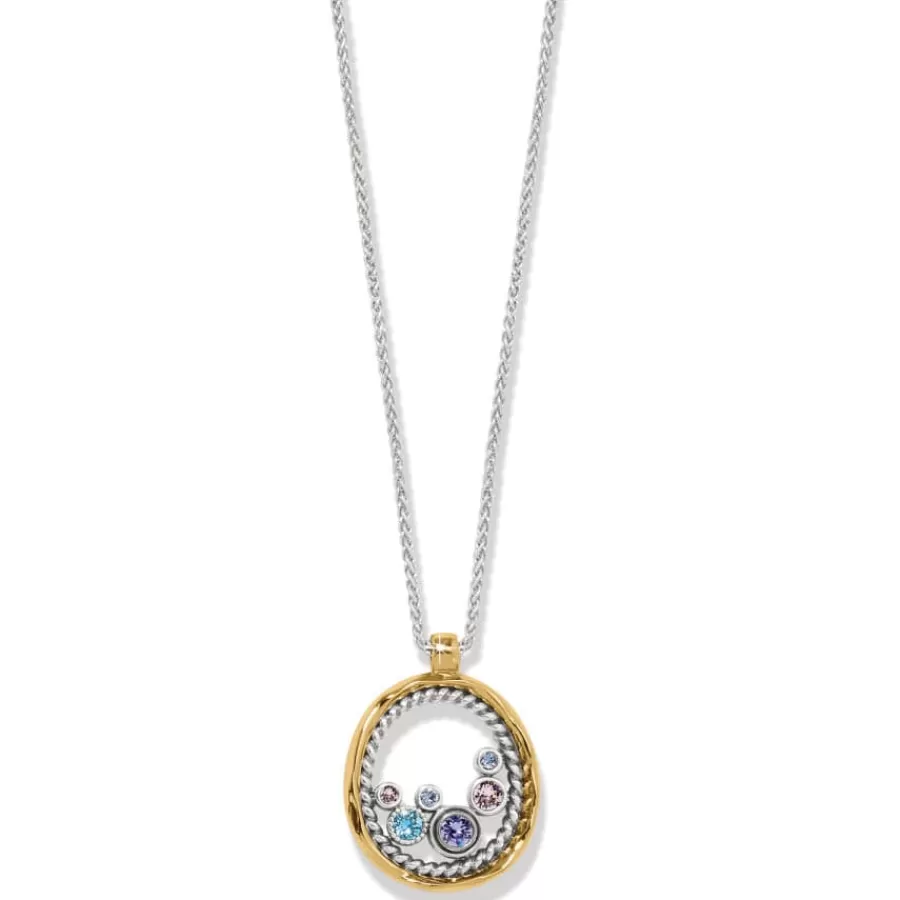 Necklaces>Brighton Halo Gleam Necklace Silver-Multi