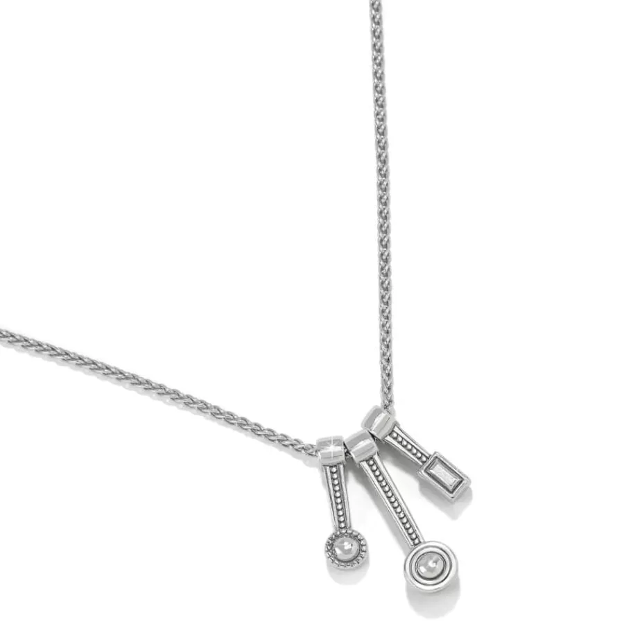 Necklaces>Brighton Halo Gleam Trio Necklace Silver-Multi