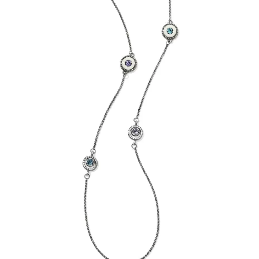 Necklaces>Brighton Halo Light Long Necklace Silver-White