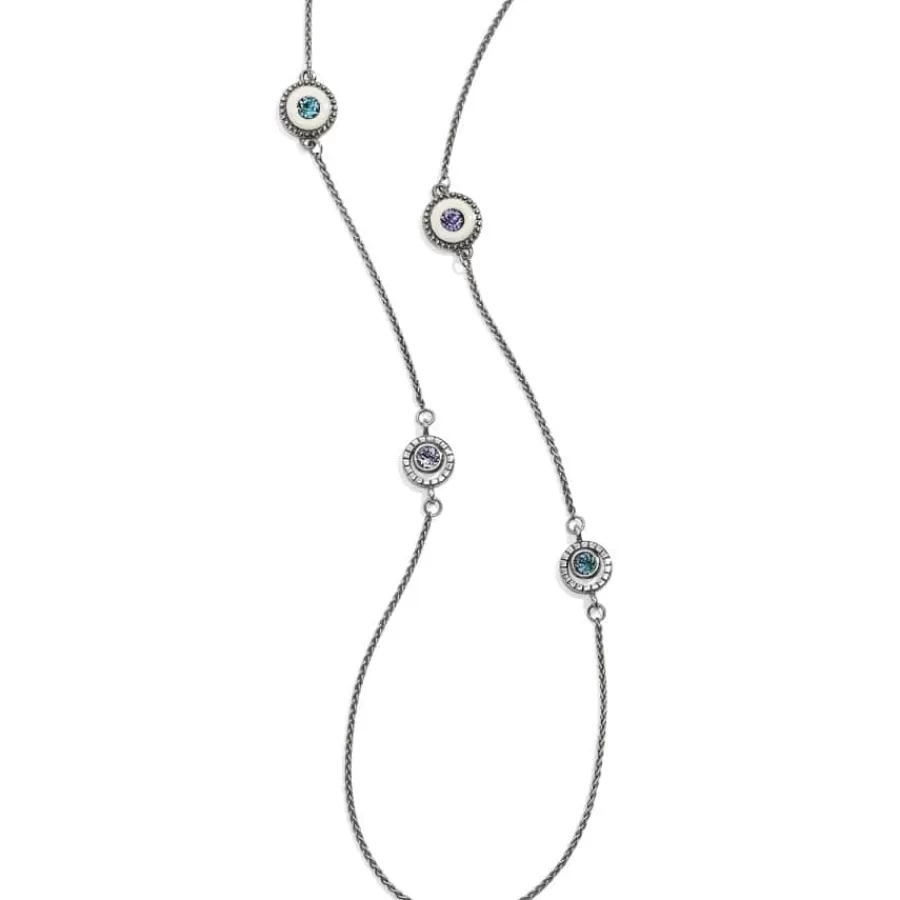 Necklaces>Brighton Halo Light Long Necklace Silver-White