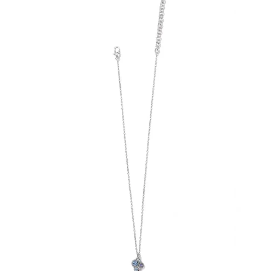 Necklaces>Brighton Halo Radiance Petite Necklace Silver-Tanzanite