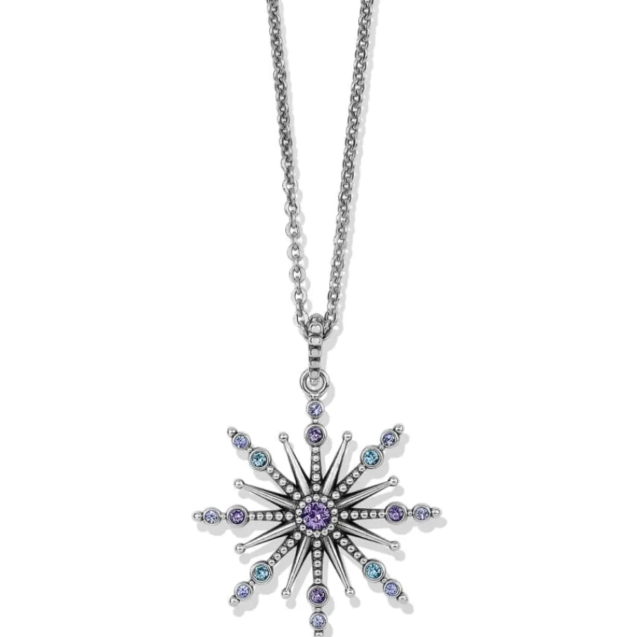 Necklaces>Brighton Halo Starlit Necklace Silver-Tanzanite