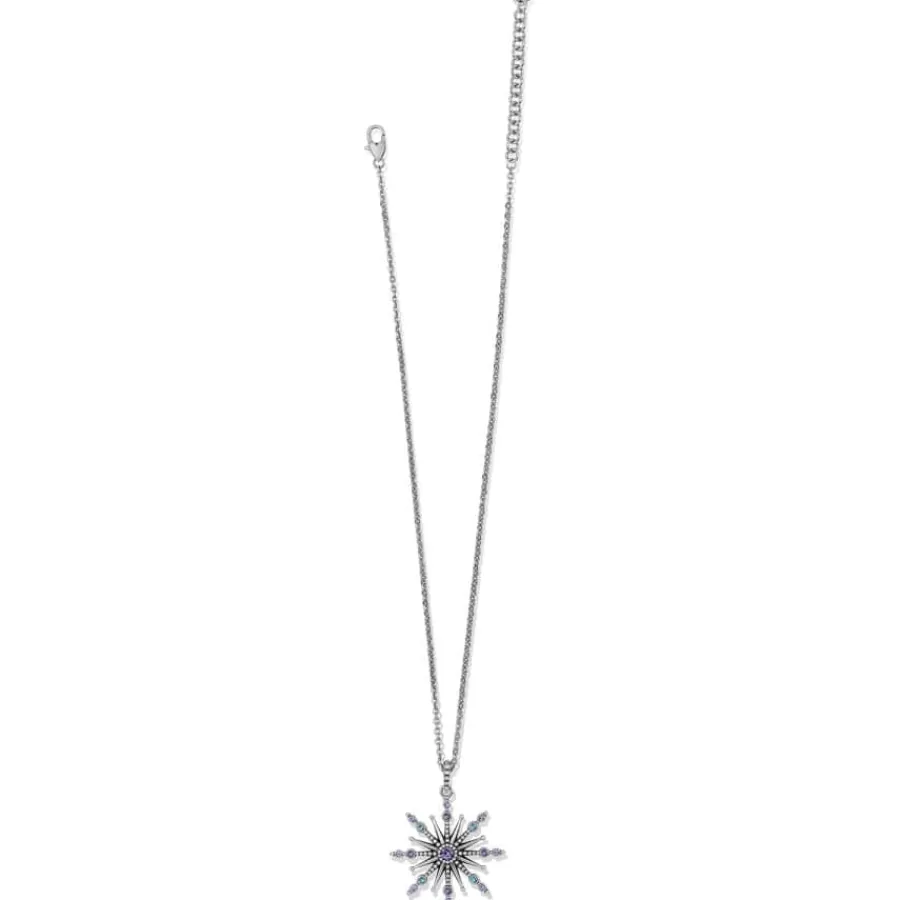 Necklaces>Brighton Halo Starlit Necklace Silver-Tanzanite