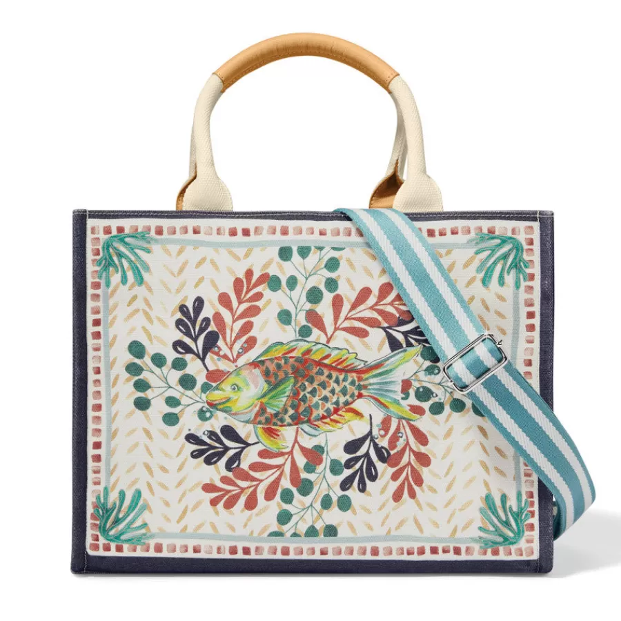 Totes>Brighton Happy Fish Medium Tote Multi