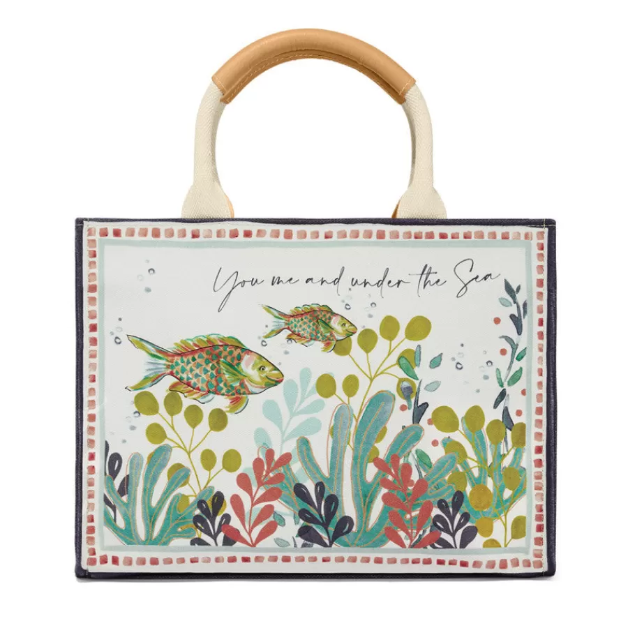 Totes>Brighton Happy Fish Medium Tote Multi