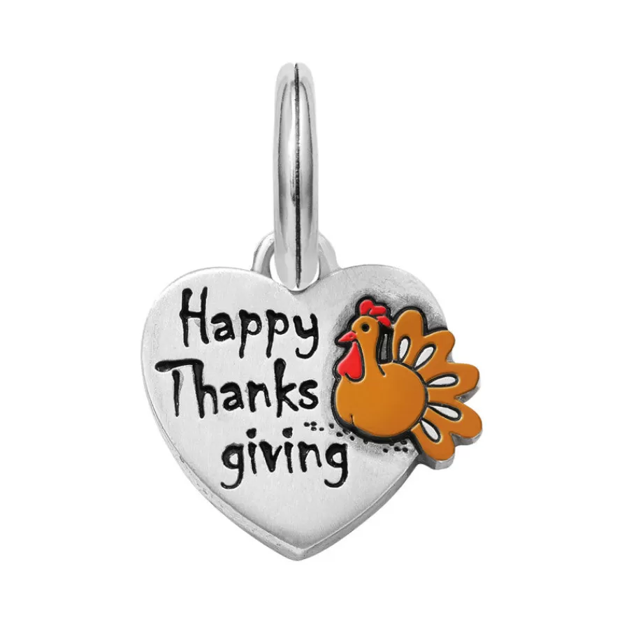 Charms>Brighton Happy Thanksgiving Charm Silver-Multi