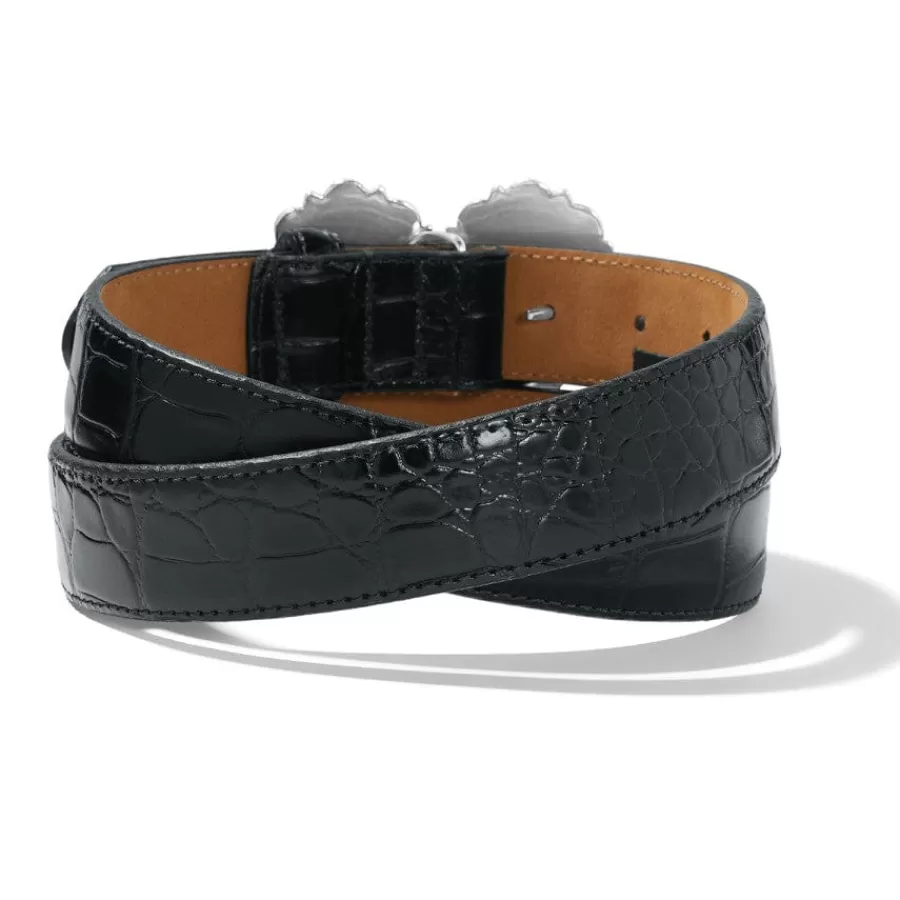 Women'S Belts>Brighton Heart Of Silver Belt Black