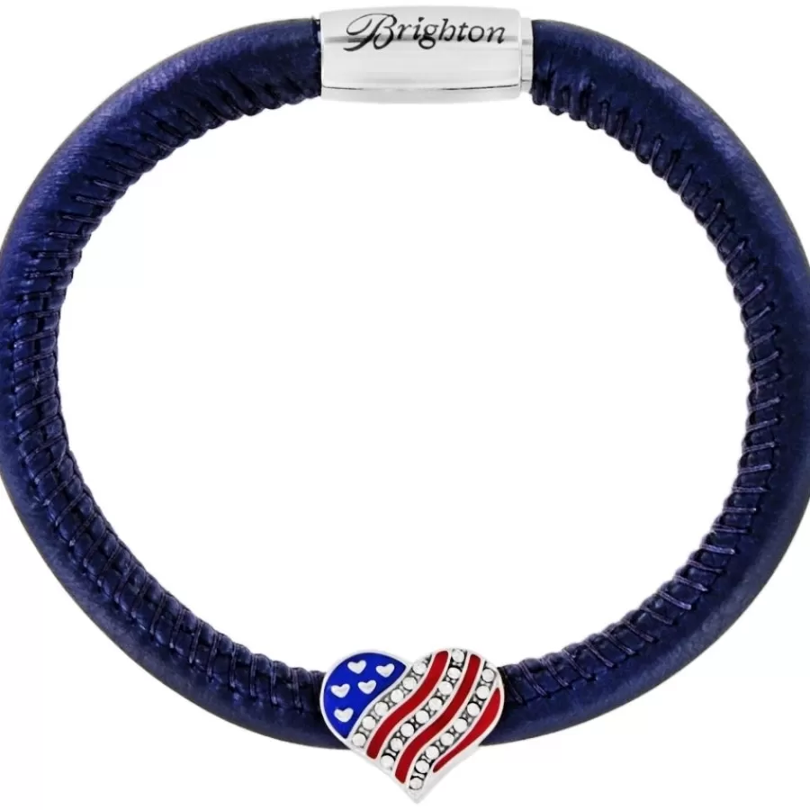 Ready-To-Wear Charm Sets>Brighton Hearts And Stripes Bracelet Navy