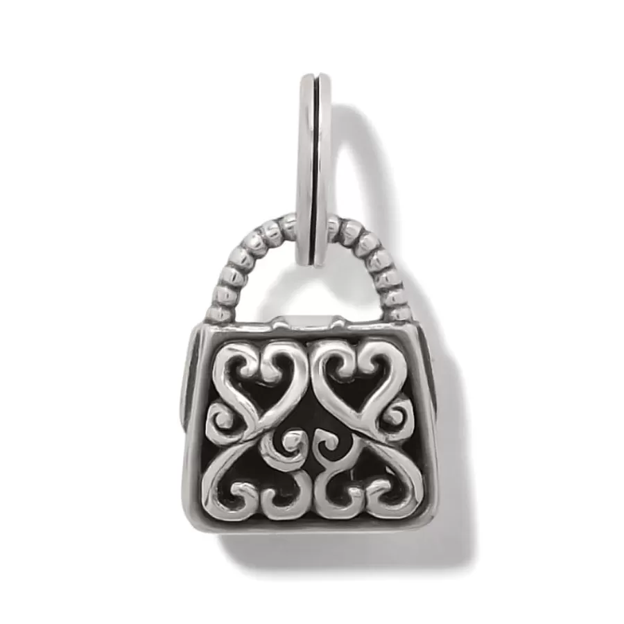 Charms>Brighton Heavenly Handbag Charm Silver-White