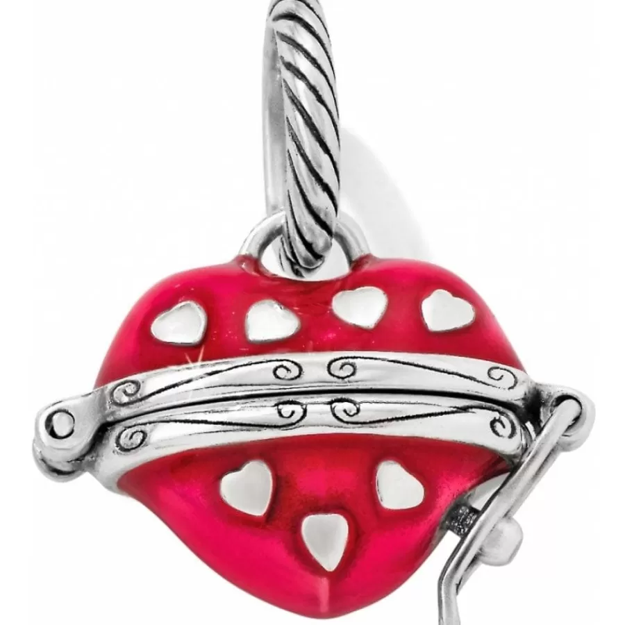 Charms>Brighton Hidden Hearts Charm Silver-Pink