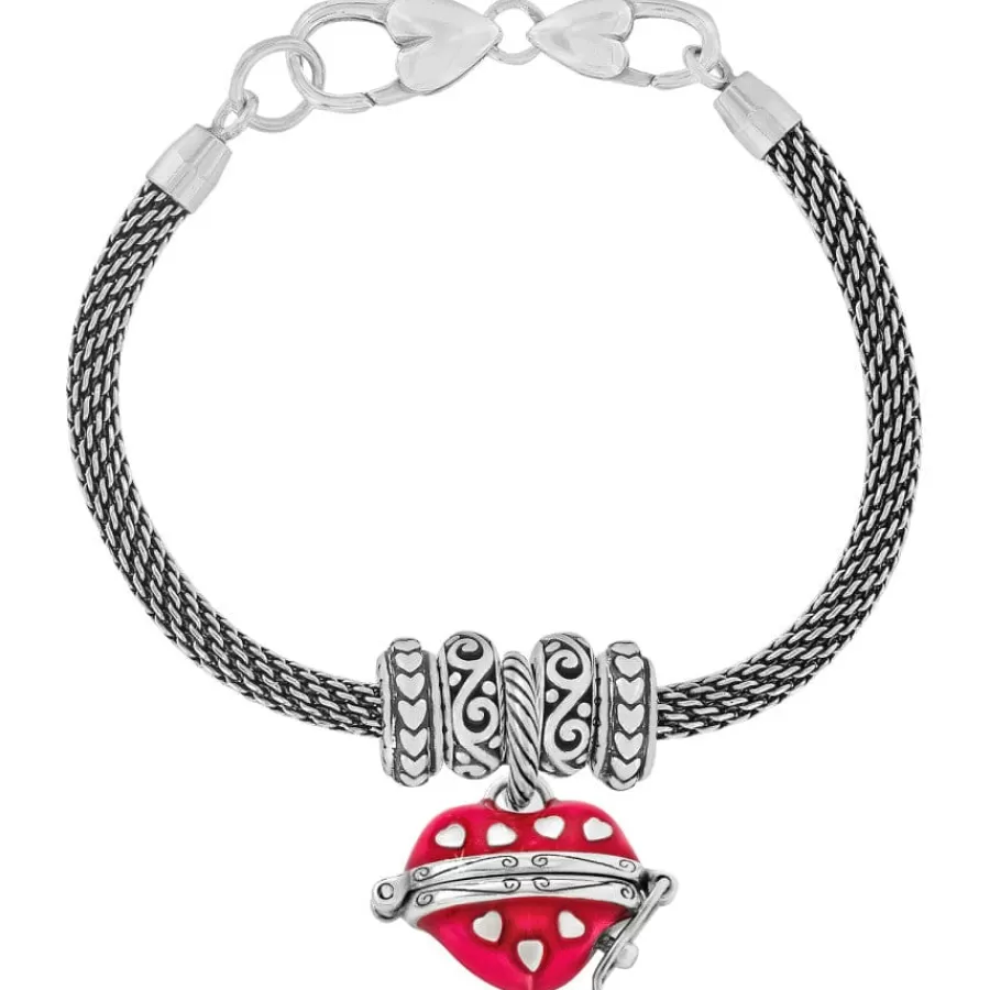 Ready-To-Wear Charm Sets>Brighton Hidden Hearts Charm Bracelet Silver-Red