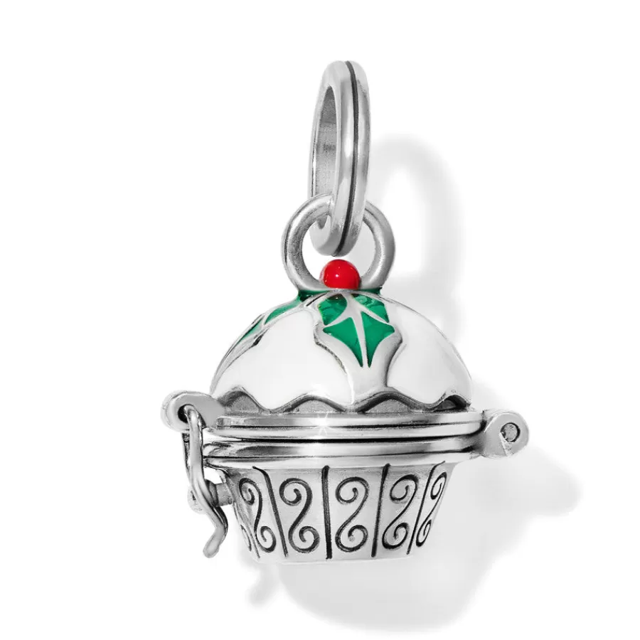 Charms>Brighton Holiday Cupcake Charm Silver-Multi