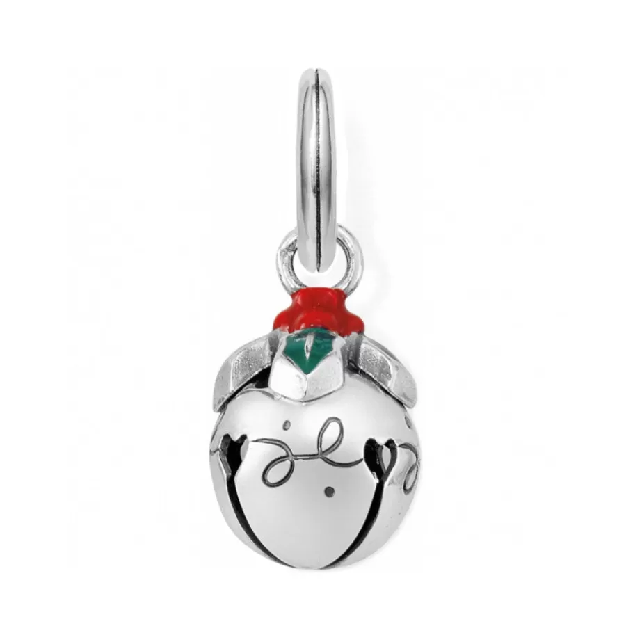 Charms>Brighton Hollyberry Bell Charm Silver-Multi