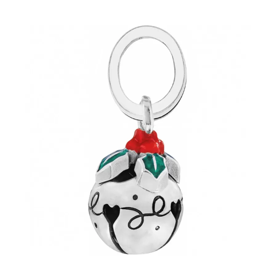 Charms>Brighton Hollyberry Bell Charm Silver-Multi