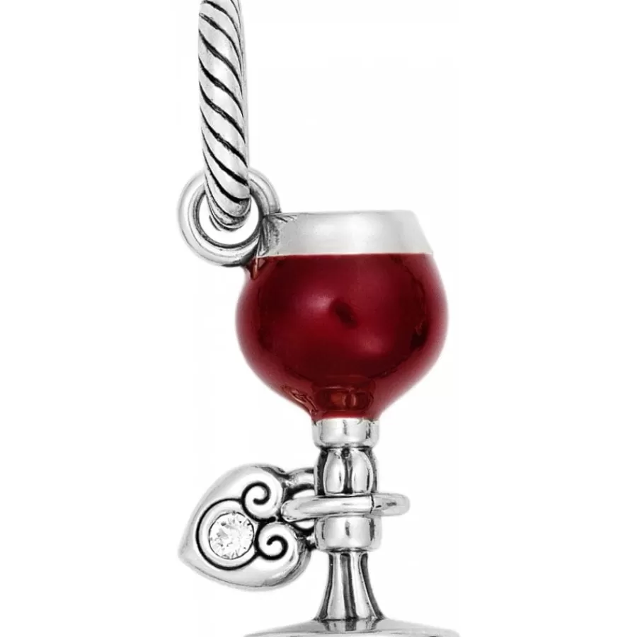 Charms>Brighton I Love Wine Charm Burgundy