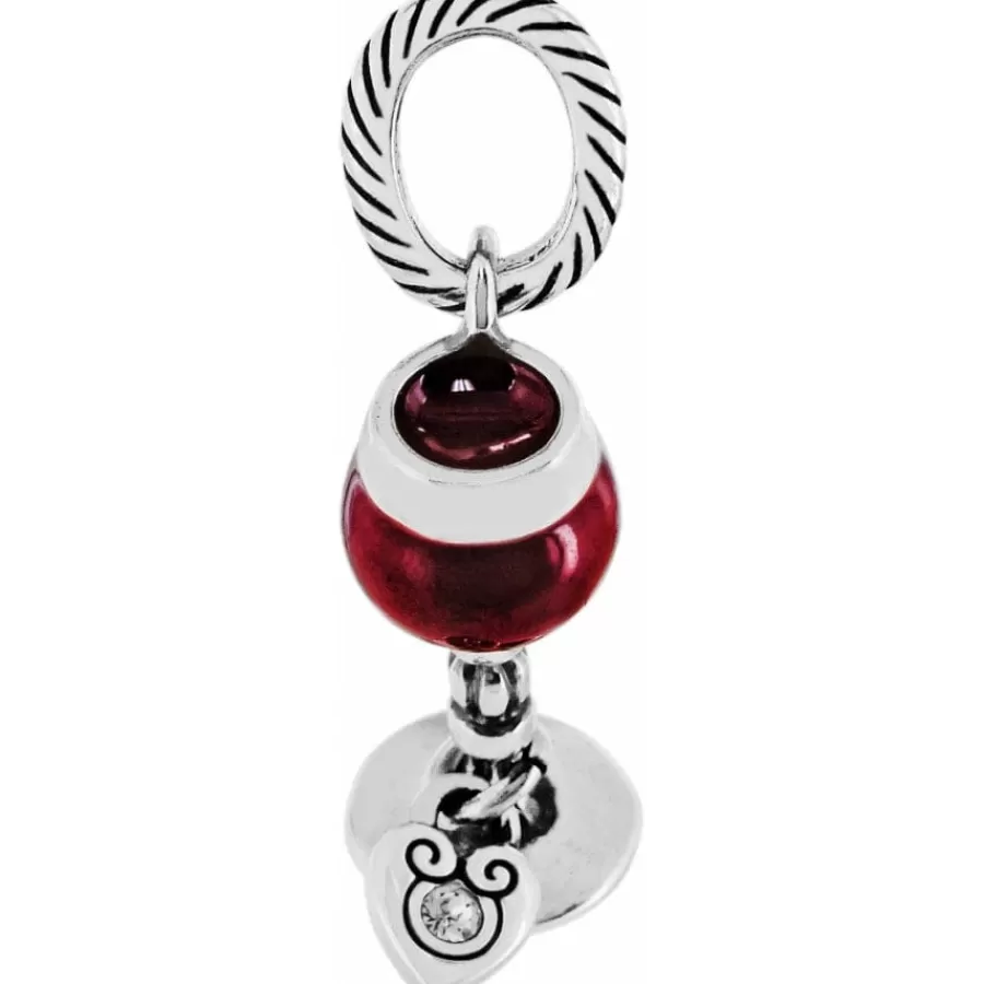 Charms>Brighton I Love Wine Charm Burgundy