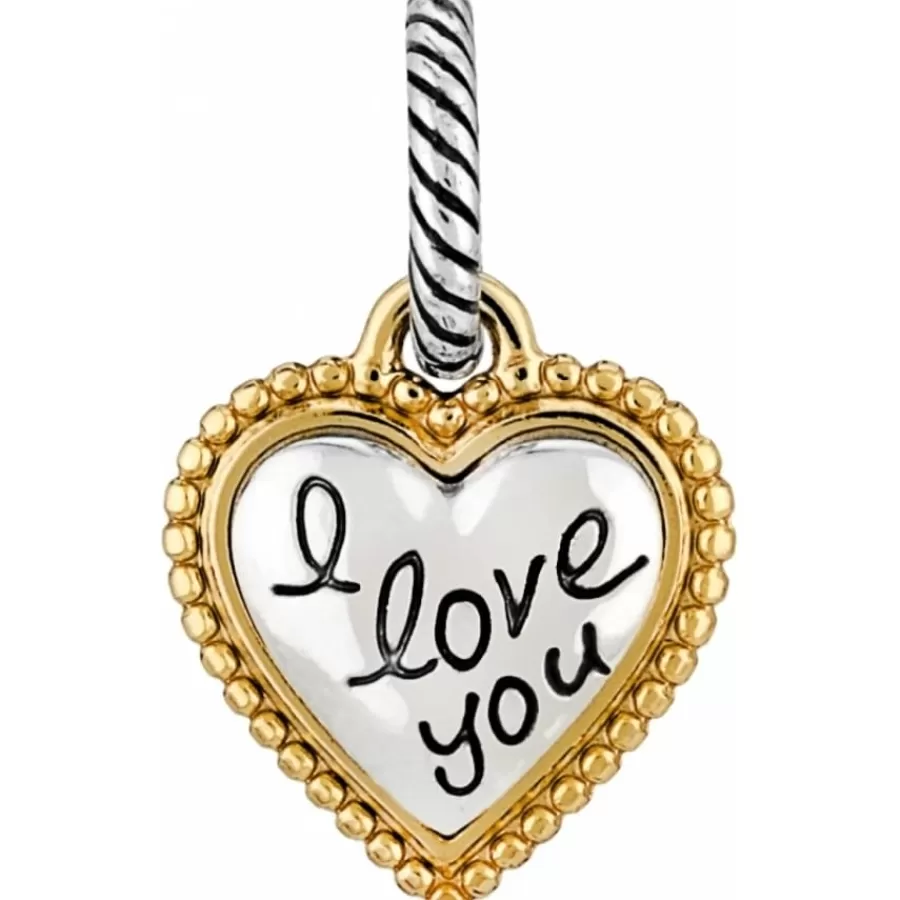 Charms>Brighton I Love You Charm Silver-Gold