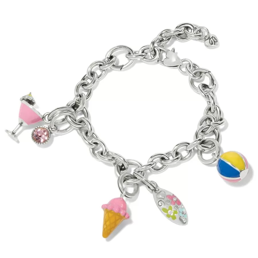 Charms>Brighton Ice Cream Cone Charm Silver-Multi