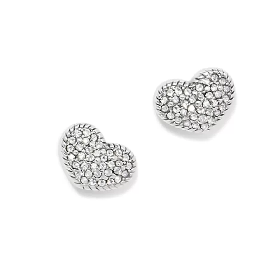 Earrings>Brighton Illumina Celeste Heart Post Earrings Silver