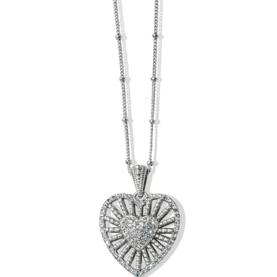 Necklaces>Brighton Illumina Heart Burst Necklace Silver