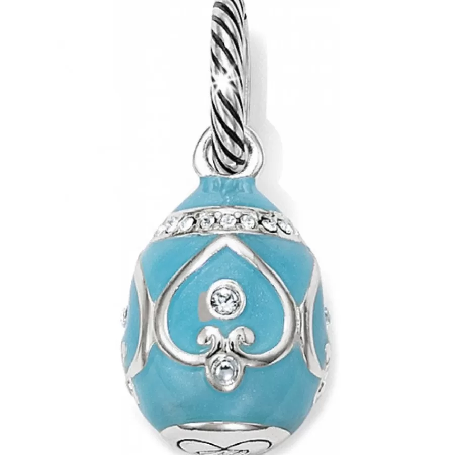 Charms>Brighton Imperial Easter Egg Charm Silver-Blue