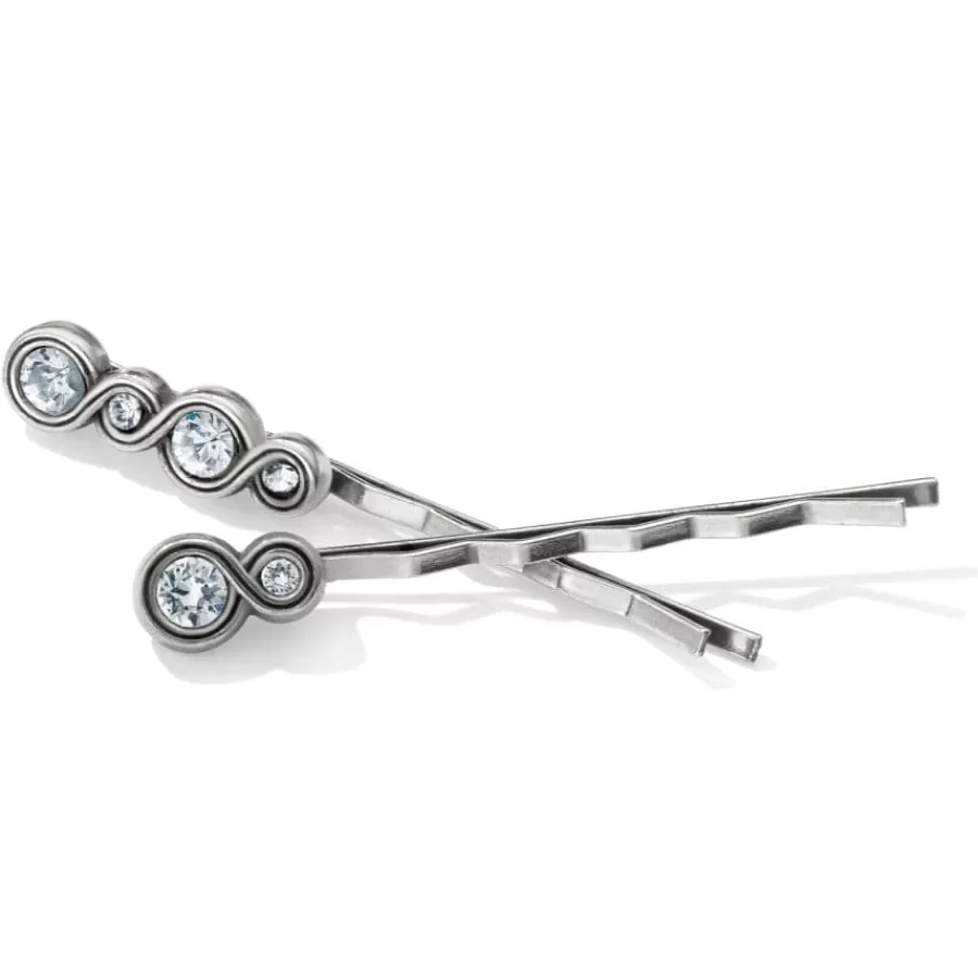 Hair Accessories>Brighton Infinity Sparkle Bobby Pin Set Silver