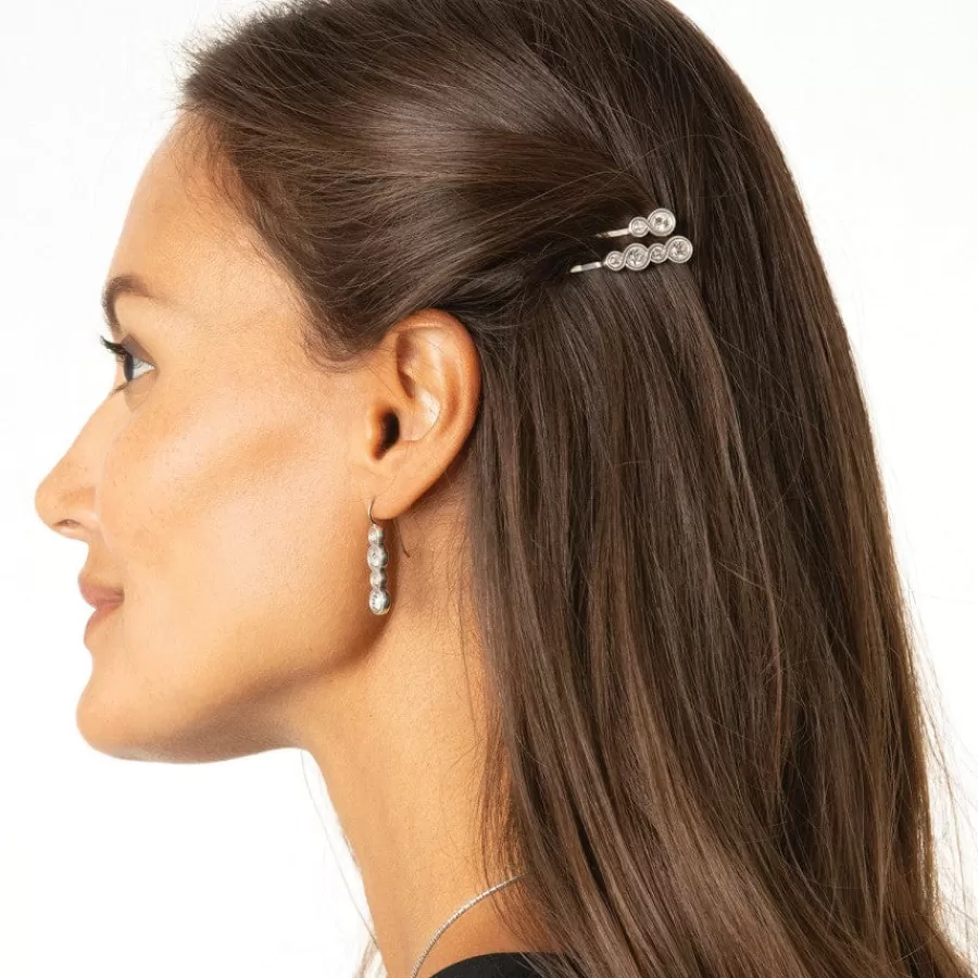 Hair Accessories>Brighton Infinity Sparkle Bobby Pin Set Silver