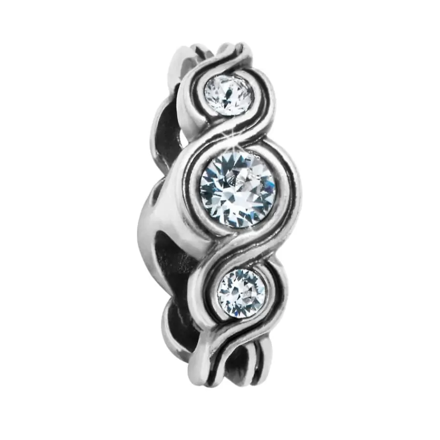 Beads & Spacers>Brighton Infinity Sparkle Double Bead Silver