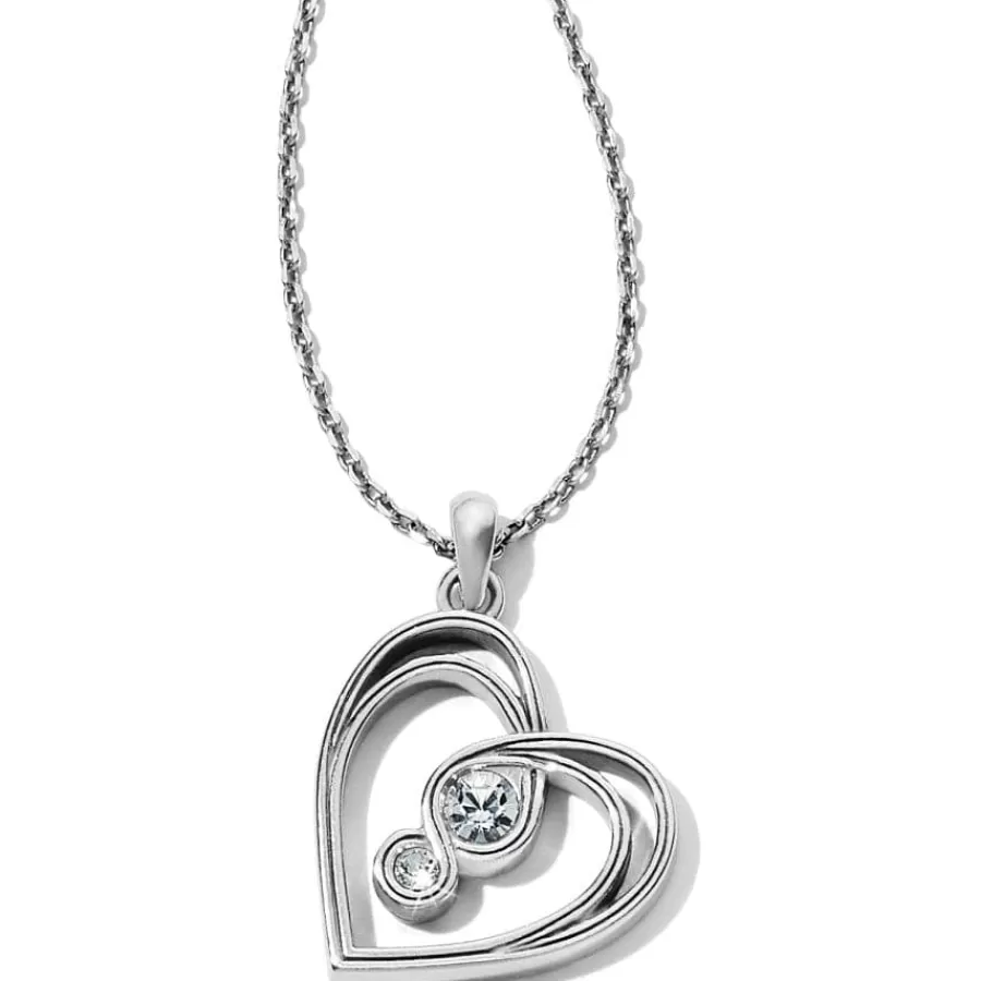 Necklaces>Brighton Infinity Sparkle Petite Heart Necklace Silver