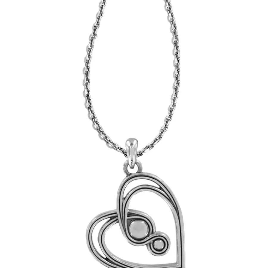 Necklaces>Brighton Infinity Sparkle Petite Heart Necklace Silver